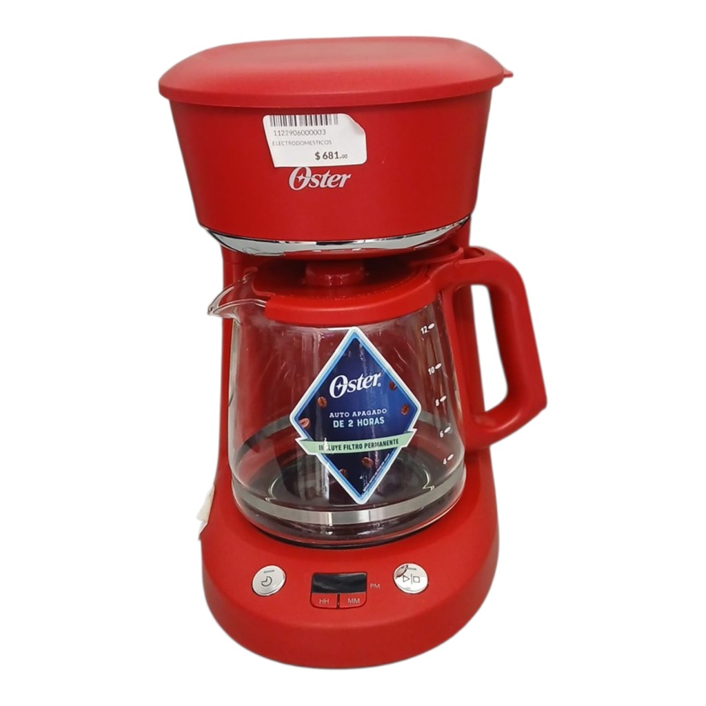 CAFETERA OSTER ROJA BVSTDCP12R