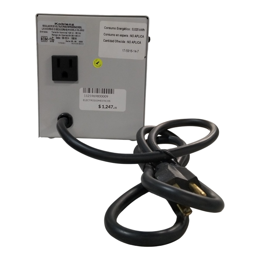 REGULADOR PARA REFRIGERADOR KOBLENZ RI2502