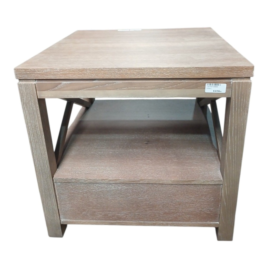 MESA LATERAL BRUNELLO MADERA BEIGE 