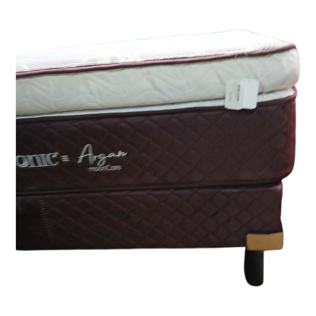 JUEGO BOX + COLCHON RESTONIC MAT VINO