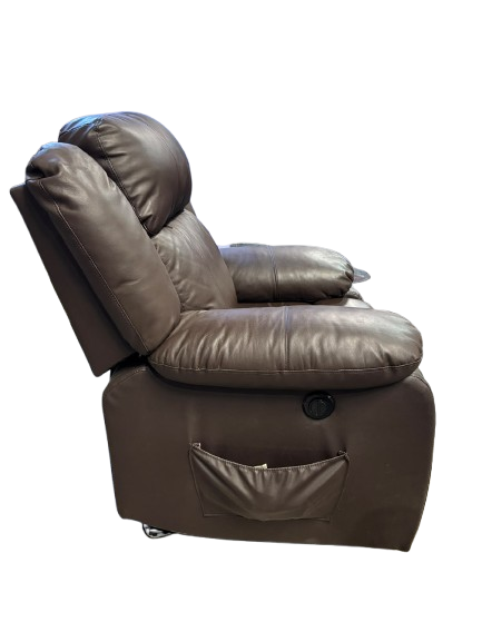 RECLINABLE DELFOS VINIL CAFÉ -L