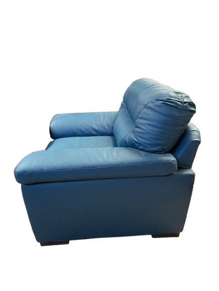 SILLÓN ARTIC BOAL PIEL/VINIL AZUL 