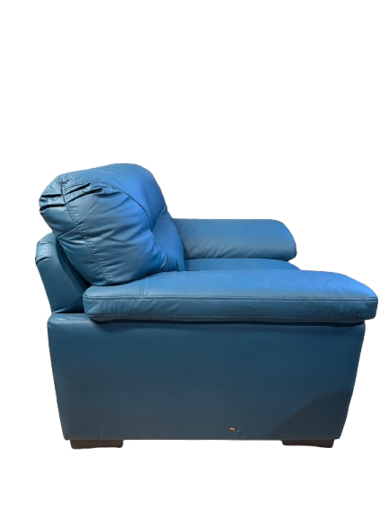 SILLÓN ARTIC BOAL PIEL/VINIL AZUL 