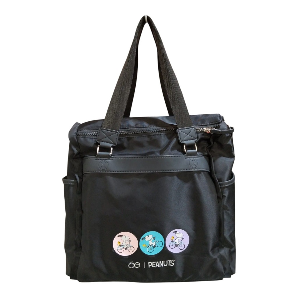 PAÑALERA TOTE PEANUTS NEGRA