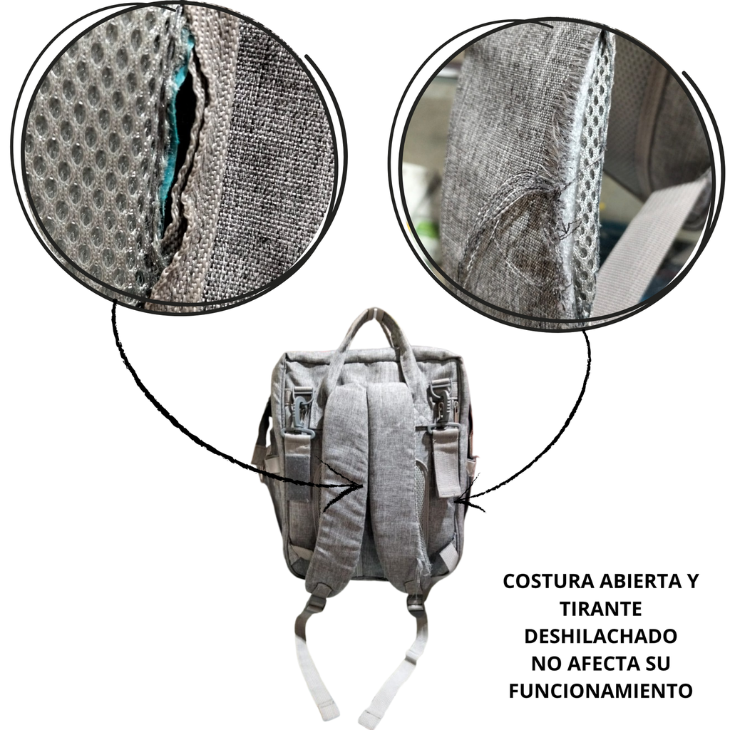 PAÑALERA BACKPACK GRIS