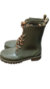 BOTA VERDE DE LLUVIA TIPO MILITAR