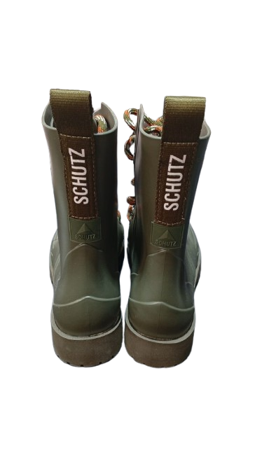 BOTA VERDE DE LLUVIA TIPO MILITAR