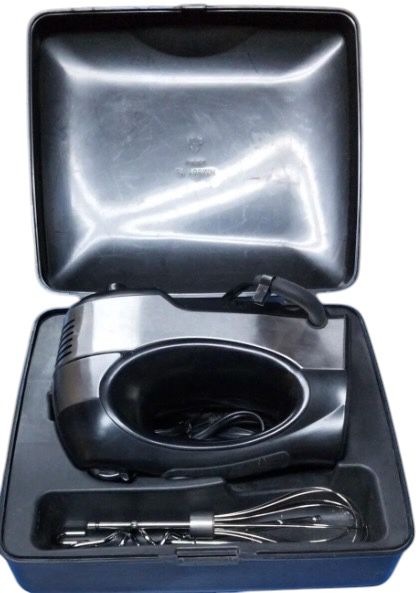 BATIDORA D/MANO C/ESTUCHE HAMILTON BEACH NEGRA/PLATEADO