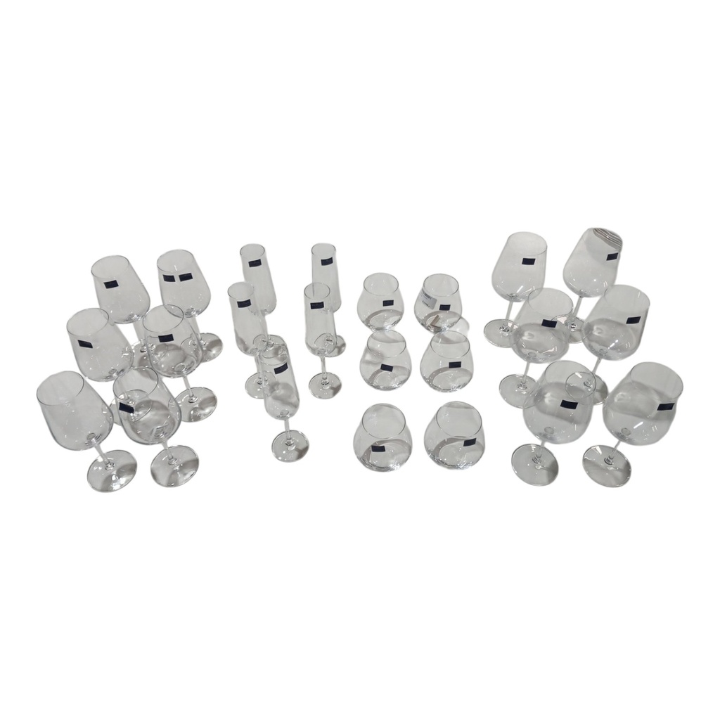 SET DE COPAS TORI DE CRISTAL 23 PIEZAS