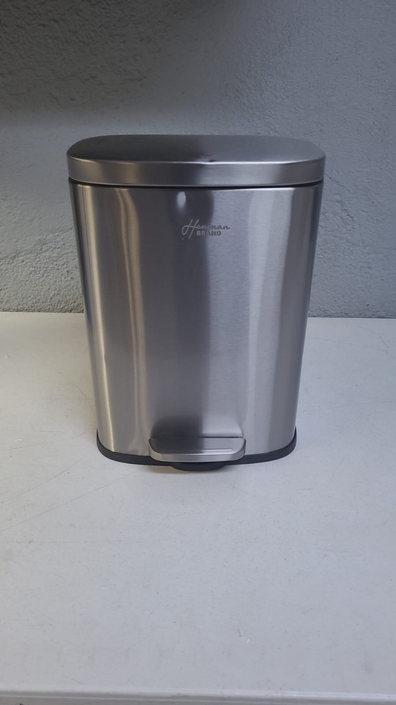 BOTE DE BASURA 12L HEUMAN BRAND PLATEADO 
