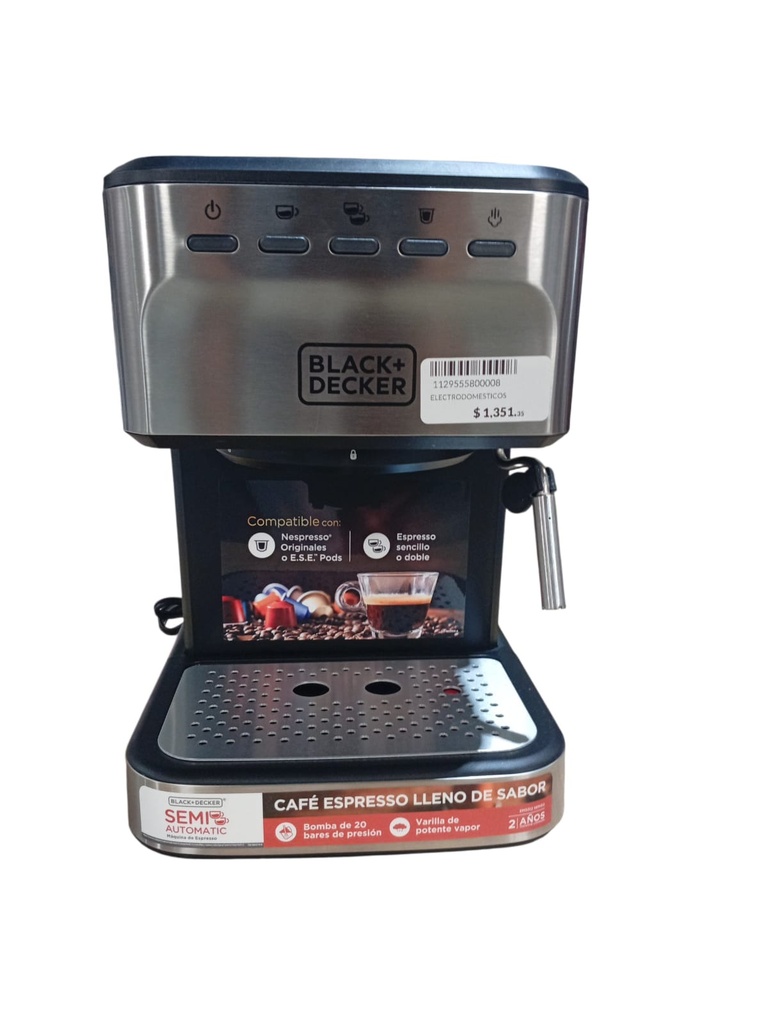 CAFETERA BLACK AND DECKER MOD. EM0312-0SDLA