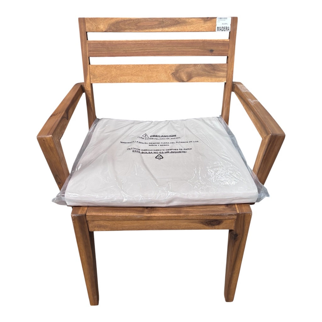 SILLA C/BRAZO PANAMA MADERA CAFÉ