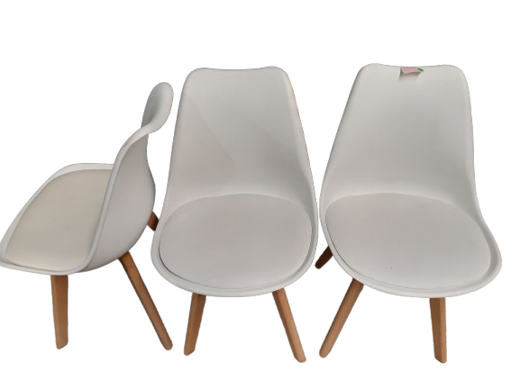SET 3 PZAS SILLAS TULIP (BLANCA)